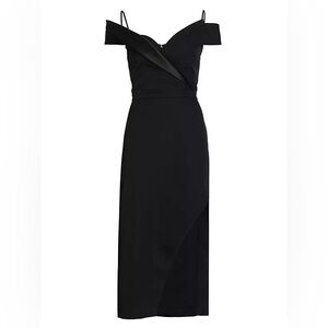 Alexander McQueen Boned Corset Cocktail Dress, Size 42, Off-the-Shoulder Black